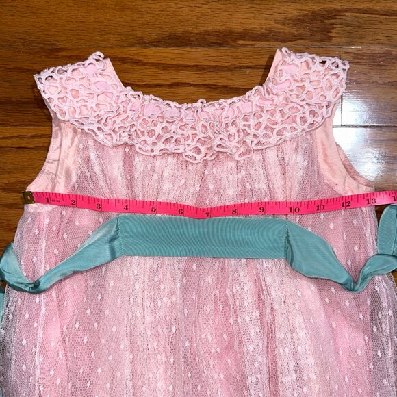 Pinco Pallino Imelde & Stefano Cavalleri Girls Designer Lace Bubble Dress Size 6 - Picture 11 of 12